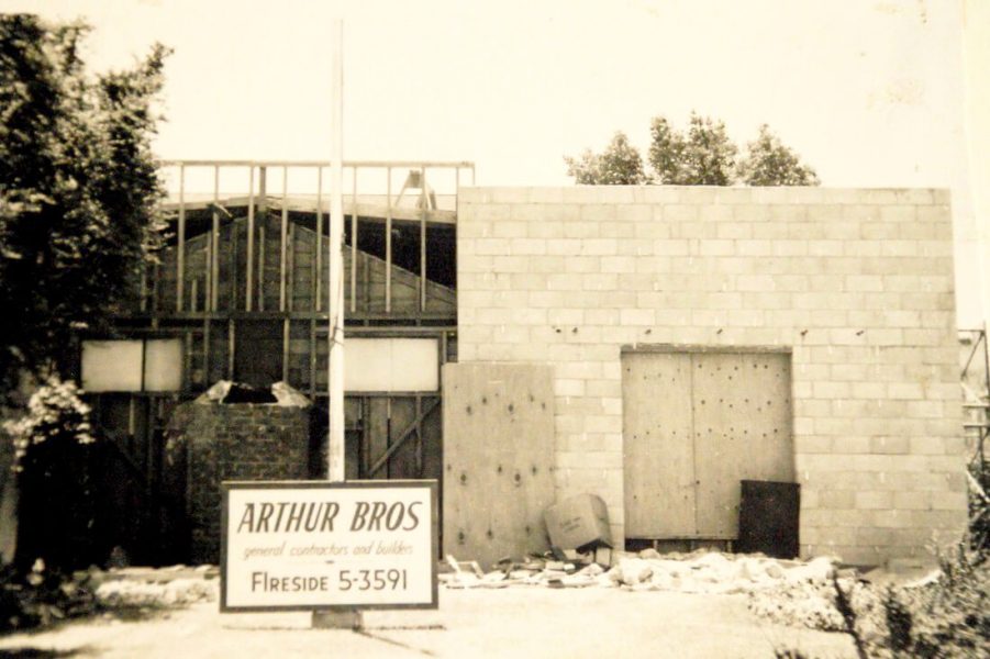 construction by arthur bros beginning on clubhouse in 1958